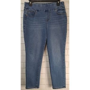 Dressbarn Denim Jeggings Women's Size 8 Elastic Waist Stretch Pull On 5 PocketC